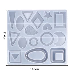 Earring Pendant Silicone Mold Epoxy Resin Jewelry Making Molds Heart Leaves Moon DIY Charms Pendant Mould Creative Jewelry Craft