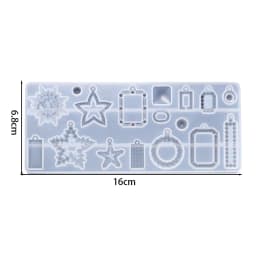 Earring Pendant Silicone Mold Epoxy Resin Jewelry Making Molds Heart Leaves Moon DIY Charms Pendant Mould Creative Jewelry Craft