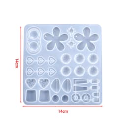 Earring Pendant Silicone Mold Epoxy Resin Jewelry Making Molds Heart Leaves Moon DIY Charms Pendant Mould Creative Jewelry Craft