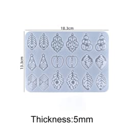 Earring Pendant Silicone Mold Epoxy Resin Jewelry Making Molds Heart Leaves Moon DIY Charms Pendant Mould Creative Jewelry Craft