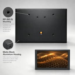 LESOWN 5 Inch Mini Monitor IPS 800x480 Small Portable Capacitive Touch Screen LCD Display Metal Cover for Windows Mac PC