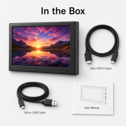 LESOWN 5 Inch Mini Monitor IPS 800x480 Small Portable Capacitive Touch Screen LCD Display Metal Cover for Windows Mac PC