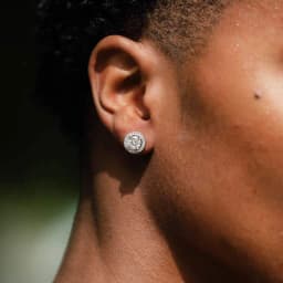 ZAKOL Simple White Color Small Stud Earrings For Women Wedding Elegant AAA Zircon Crystal Round Jewelry
