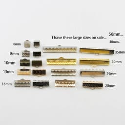 50pcs/lot  Cove Clasps Cord End Caps String Ribbon Leather Clip Necklace Bracelet Connector for Jewelry Making Supplies