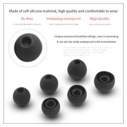 6Pcs Silicone WaterProof Ear Tips for Sony NW-WS413 WS414 Eartips WS625 WS623 SSE-BTR1 Earbuds Swimming Tips Soft Earplugs