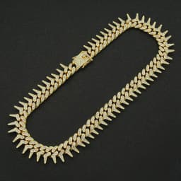 20mm Gothic Thorns Flash Full Rhinestone Miami Cuban Chain Luxury Fashion Men's Necklace For Women Hip Hop Cool Bracelet Jewelry