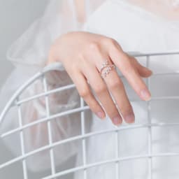 Romantic Love Hug Hand Rings Creative Love Forever Open Finger Rings Adjustable Exquisite Jewelry Ring For Women Party Gift