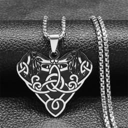Witchcraft Celtic Witch Knot Pendant Necklace for Women Men Stainless Steel Slavic Protection Amulet Jewelry nudo de bruja N3380