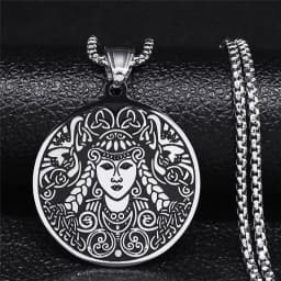 Witchcraft Celtic Witch Knot Pendant Necklace for Women Men Stainless Steel Slavic Protection Amulet Jewelry nudo de bruja N3380
