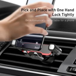 Baseus Car Phone Holder for Car Air Vent Mount Cell Phone Support Phone Holder Stand for iPhone Samsung Metal Gravity Phone Hold