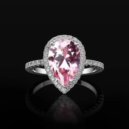 Huitan Hot Sale Water Drop Design Women Ring Micro Paved Crystal Zircon Elegant Bridal Wedding Engagement Jewelry Ring for Lover