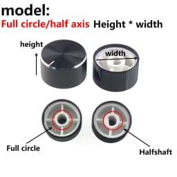 10PCS aluminum knob encoder sound card potentiometer knob fine inside hole 6mm volume power amplifier adjustment metal cap