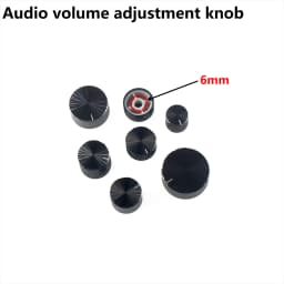 10PCS aluminum knob encoder sound card potentiometer knob fine inside hole 6mm volume power amplifier adjustment metal cap