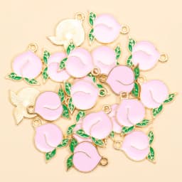 10Pcs 8x19mm Enamel Purple Eggplant Charms Pendant For DIY Jewelry Making Supplies Handmade Earrings Bracelets Accessories Craft
