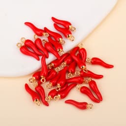 10Pcs 8x19mm Enamel Purple Eggplant Charms Pendant For DIY Jewelry Making Supplies Handmade Earrings Bracelets Accessories Craft