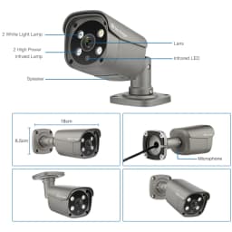 Techage UHD 4K 8MP 5MP Security POE Camera Smart AI Human Detect Outdoor Two-way Audio IP Camera CCTV Surveillance Color Night