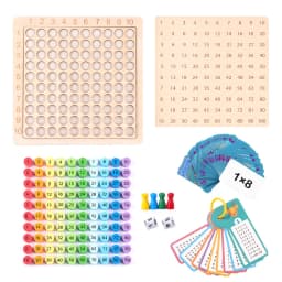 Montessori Educational Wooden Toys Children Baby Math Toys 99 Multiplication Table Math Arithmetic Teaching Aids for Kids Gifts