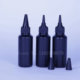 50Pcs 10ml-100ml Empty UV Shadowless Glue Bottles PE Plastic Drop Dispensing Applicator Squeeze Bottle Black Paint Ink Container