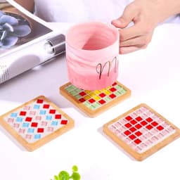 Mosaic Tiles for Crafts Blue Shine Assorted Color 50pcs Glass Glitter Mosaic Supplies Pieces Bulk Square Shape Home Decoration