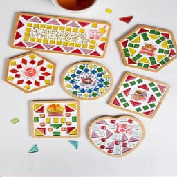 Mosaic Tiles for Crafts Blue Shine Assorted Color 50pcs Glass Glitter Mosaic Supplies Pieces Bulk Square Shape Home Decoration