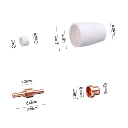 100Pcs Plasma Cutter Tip Electrodes & Nozzles Kit Consumable Accessories for PT31 CUT 30 40 50 Plasma Cutter Welding Tools