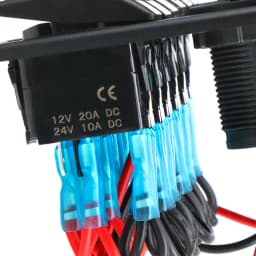24V 12V 6 Buttons Switch Panel With Digital Voltmeter Tester USB Chargers 3.0 Light Toggle Car Power Adapter Marine Boat Caravan