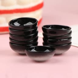 10pcs Dollhouse Miniature Bowl Dish Round Mini Cutlery Toy 1/12 Scale Doll House Kitchen Dinning Accessory