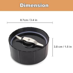 Replacement Flat Blade, Compatible with Original Magic Bullet Blender Mixer Juicer MB1001 250W Slotted Knife Holder