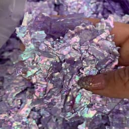 100g/Pack Nail Art Accessories Natural Abalone Shell Design Art Ornaments Irregular Holographic Nail Glitter Slices 3D Decals