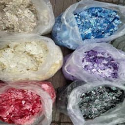 100g/Pack Nail Art Accessories Natural Abalone Shell Design Art Ornaments Irregular Holographic Nail Glitter Slices 3D Decals