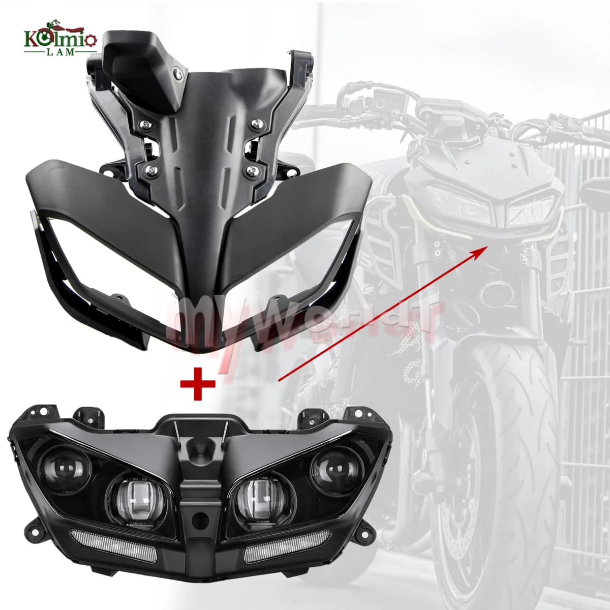 Fit For YAMAHA MT 09 2017 - 2020 Motorcycle Headlight Assembly Fairing Plastic MT-09 MT09 FZ09 2018 2019 17 18 19 20