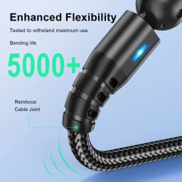 USLION 540 Rotate 3A Magnetic Cable Fast Charging Micro USB Type C Cable For iPhone Xiaomi Samsung Charger Wire Cord USB Cable