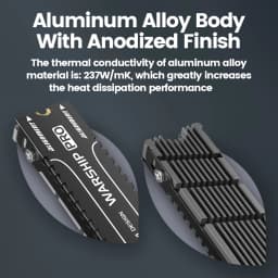 JEYI Cooler II 2280 SSD Heatsink M.2 NVME Radiator Magnesium Aluminum Alloy PC Efficient Radiator with Thermal Silicone Pad