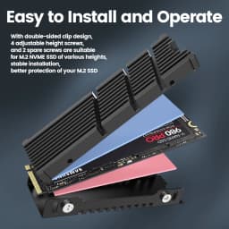 JEYI Cooler II 2280 SSD Heatsink M.2 NVME Radiator Magnesium Aluminum Alloy PC Efficient Radiator with Thermal Silicone Pad