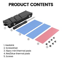 JEYI Cooler II 2280 SSD Heatsink M.2 NVME Radiator Magnesium Aluminum Alloy PC Efficient Radiator with Thermal Silicone Pad