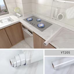 Kitchen Oil-Proof Film Stove Waterproof Moisture-Proof Self-Adhesive Wallpaper Countertop Cabinet Renovation Tile Marble Sticker