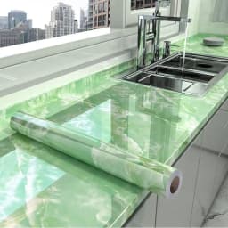 Kitchen Oil-Proof Film Stove Waterproof Moisture-Proof Self-Adhesive Wallpaper Countertop Cabinet Renovation Tile Marble Sticker