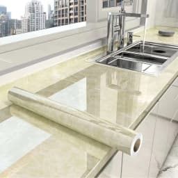 Kitchen Oil-Proof Film Stove Waterproof Moisture-Proof Self-Adhesive Wallpaper Countertop Cabinet Renovation Tile Marble Sticker
