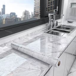 Kitchen Oil-Proof Film Stove Waterproof Moisture-Proof Self-Adhesive Wallpaper Countertop Cabinet Renovation Tile Marble Sticker