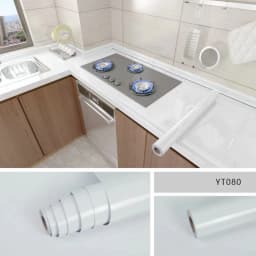 Kitchen Oil-Proof Film Stove Waterproof Moisture-Proof Self-Adhesive Wallpaper Countertop Cabinet Renovation Tile Marble Sticker