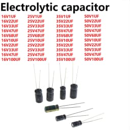 100/50/20/10pcs 16V 25V 35V 63v 50V 400V 450v Dip Aluminum Capacitor 1UF 2.2UF 3.3UF 4.7UF 6.8UF 10UF 22UF 33UF 47UF 68UF 100UF