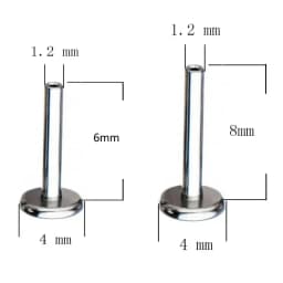 ASTM F136 Titanium rhombus EAR PIERC Zircon Paved Top Thread ear rings Cartilage Tragus Earrings Lip Stud Helix Piercing Jewelry