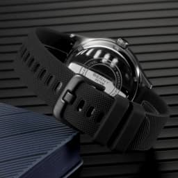 BERNY Men Watch Luminous Week Date Calendar Quartz watches for Men Stainless Steel Soft Silicone Dress Business Wristwatch