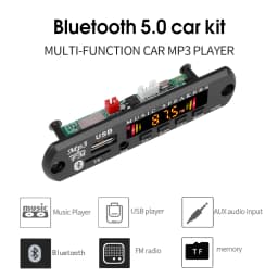 MP3 Decoder Board 9V-12V Wireless Bluetooth 5.0 MP3 Player with Remote Control Car Audio FM Radio Module Support USB TF AUX