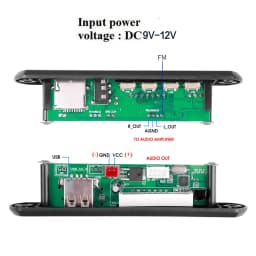 MP3 Decoder Board 9V-12V Wireless Bluetooth 5.0 MP3 Player with Remote Control Car Audio FM Radio Module Support USB TF AUX