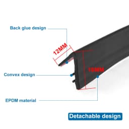 SEAMETAL Rubber Car Window Seal Strip 7-Shape Car Side Window Gap Filler Noise Insulation Waterproof Windproof Sealing Strips