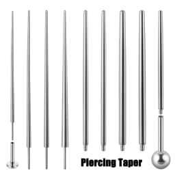 Surgical Steel 14/16/18G Insertion Pin Taper for Threadless Jewelry Nostril Piercing Taper Push in Earrings Body Piercings Tool