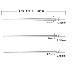 Surgical Steel 14/16/18G Insertion Pin Taper for Threadless Jewelry Nostril Piercing Taper Push in Earrings Body Piercings Tool