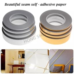 50M Gold black Self-Adhesive Tile Stickers Tape Floor Waterproof Wall Gap Sealing Strip Tile Beauty Seam Sticker Home Decoratio