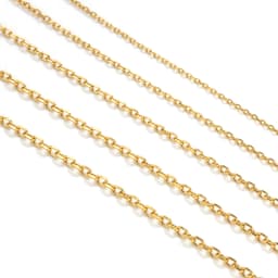 2m Stainless Steel Gold PVD Plated Corner Cable Chain Bulk Necklace Bulk Cable for DIY Jewelry Making Supplies Lot Wholesale